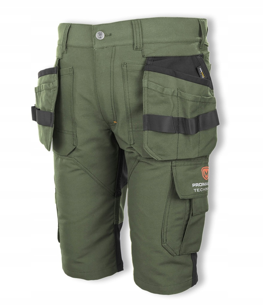 Krótkie spodenki robocze elastyczne zielone BENNON EREBOS r. 50