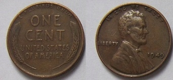 USA 1 cent 1949