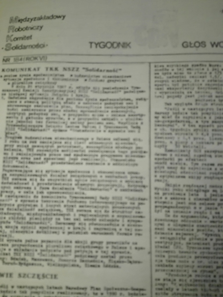 Tygodnik CDN nr 184/1987 drugi obieg II bibuła