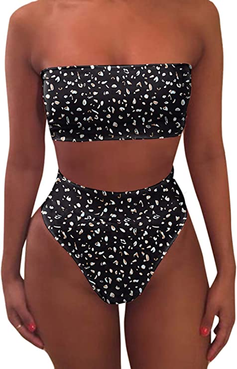Strój kąpielowy bikini z wysokim stanem bandana S
