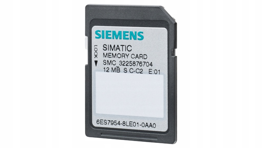 Karta pamięci 12MB SIMATIC S7 do S7-1X00 CPU/SINAMICS 6ES7954-8LE03-0AA0