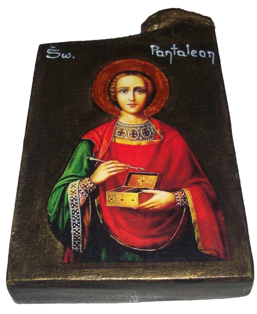 Ikona Święty Pantaleon patron lekarzy, pielęgniarek oraz ludzi samotnych
