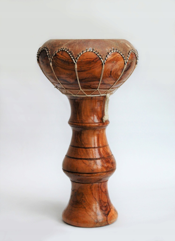 Bęben djembe afrykański drewno skóra h 35 cm
