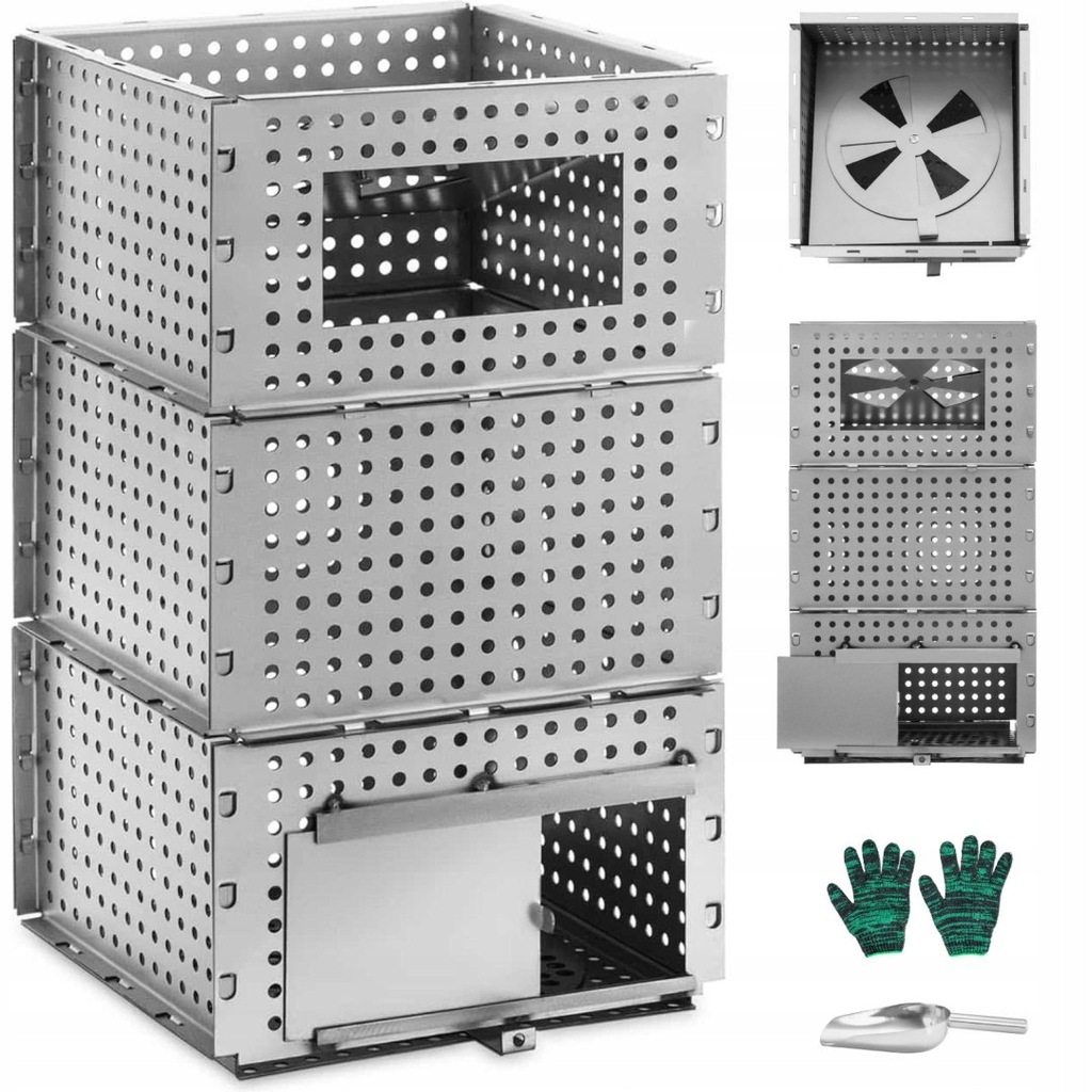 KOSZ POJEMNIK WKŁAD NA PELLET DO KOMINK A 23 X 40 X 23 CM DO 1500 CUNIPRODO