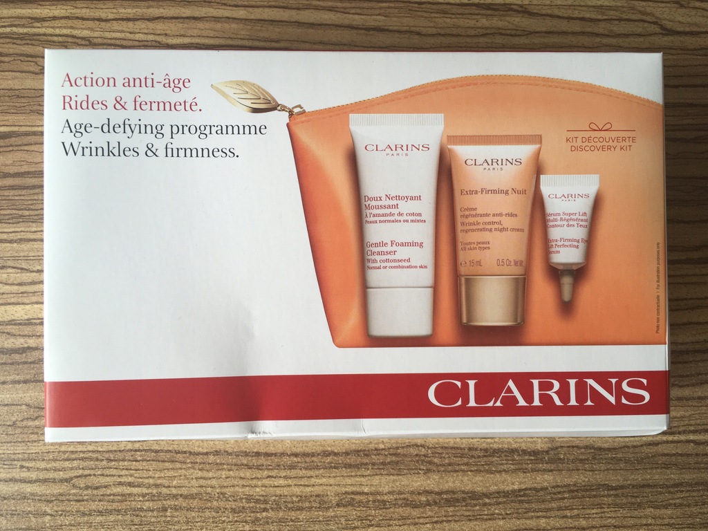 CLARINS anti-age pianka+ krem+ serum ZESTAW kosmet