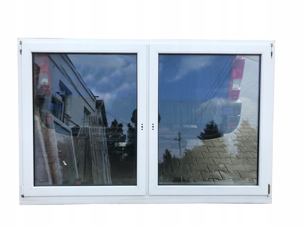 OKNO DWUSKRZYDŁOWE PCV BIAŁE UŻYWANE 205x135