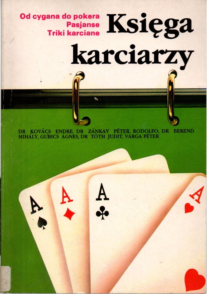 Ksiega Karciarzy Od Cygana Do Pokera Pasjanse 8854354571 Oficjalne Archiwum Allegro