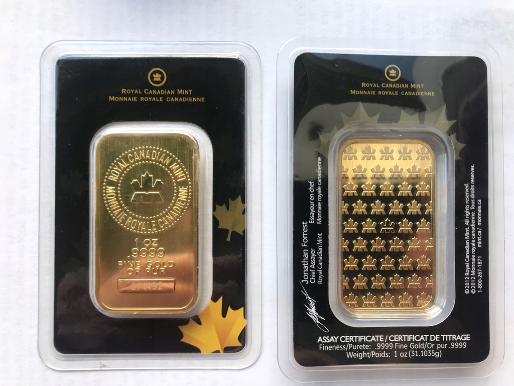 Sztabka 1 uncja Au 9999 - ROYAL CANADIAN MINT