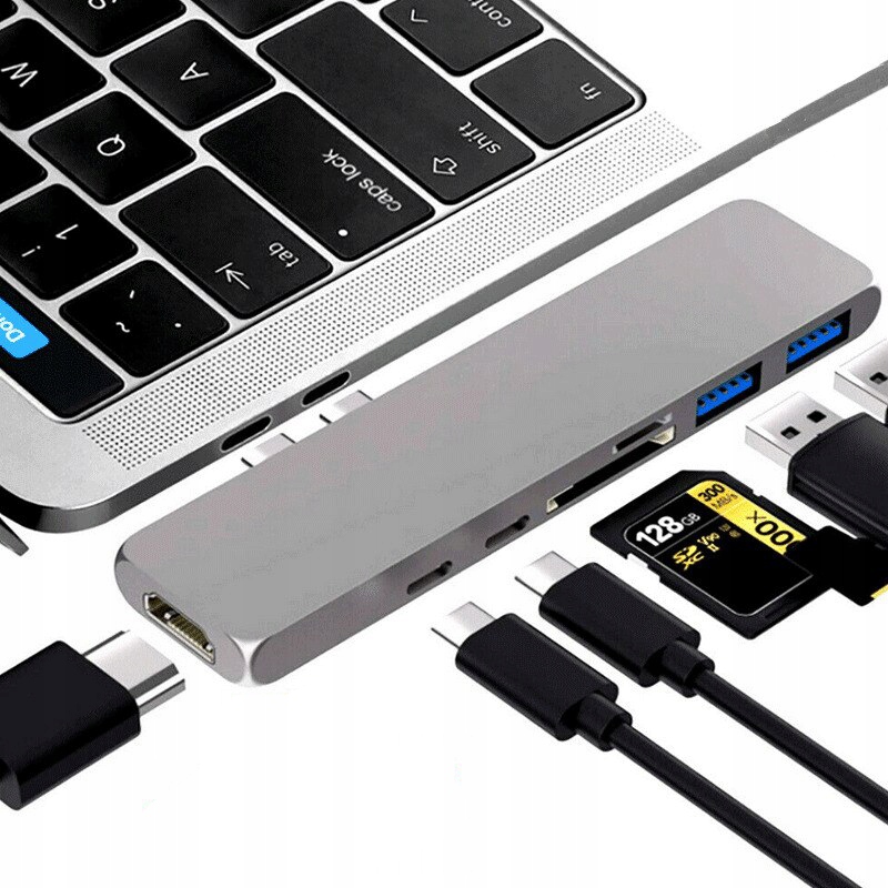 Купить АДАПТЕР 7-в-1 USB-C HDMI SD-ХАБ ДЛЯ MACBOOK PRO / AIR: отзывы, фото, характеристики в интерне-магазине Aredi.ru