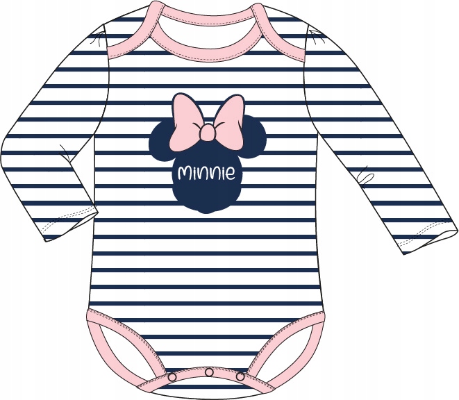 DISNEY MYSZKA MINNIE BODY BAWEŁNA LICENCJA 80