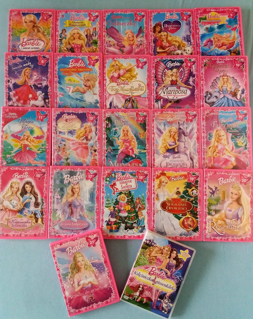 Pełna kolekcja BARBIE – 21 płyt DVD+gratis