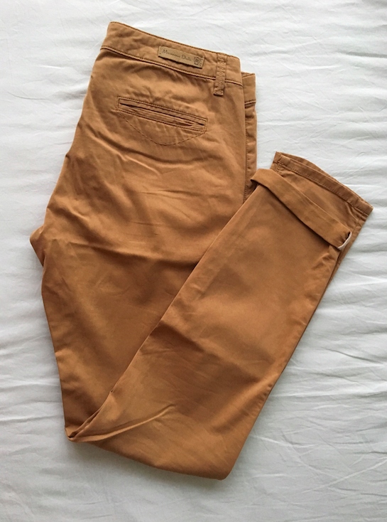 Massimo Dutti - Beżowe spodnie chinos - 38