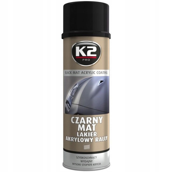 LAKIER CZARNY MAT SPRAY 500 ML