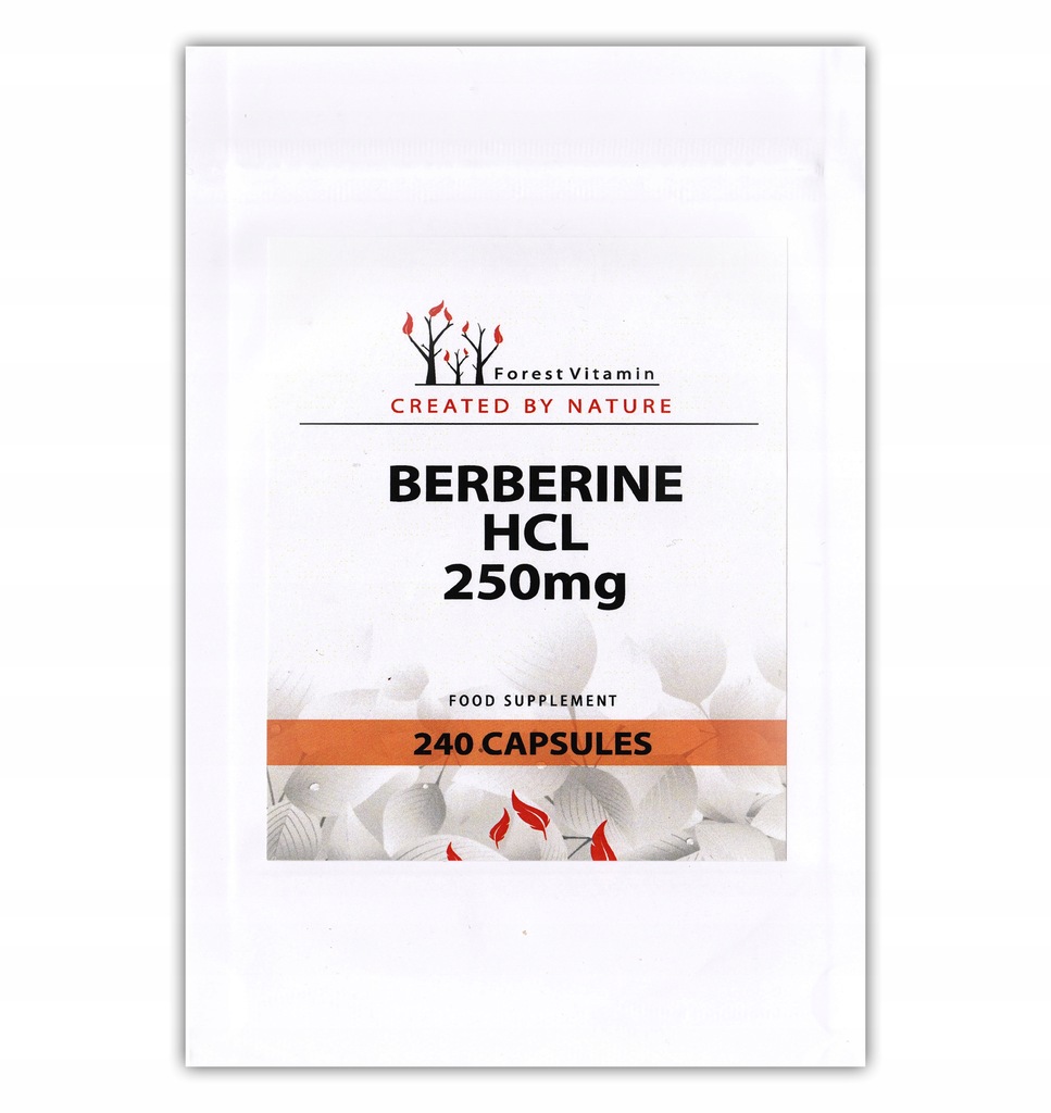 BERBERYNA HCL 98% 250mg 240 kaps NAJLEPSZA MOCNA