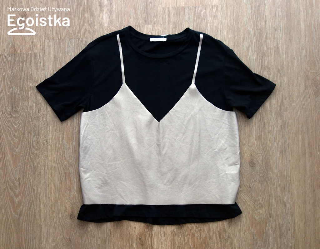 NOWA bluzka t-shirt ZARA złota 40/L/42/XL