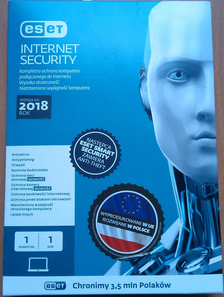 ESET NOD32 Internet Security PRZEDŁUŻENIE 1U/1R