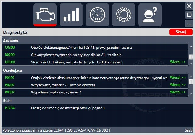 Interfejs diagnostyczny CHRYSLER GRAND VOYAGER PL