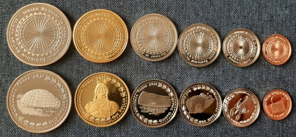 USA zestaw 6 monet Indianie WAMPANOG 2021r