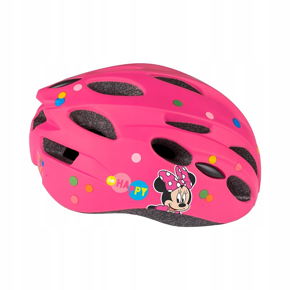 KASK ROWEROWY IN-MOLD MINNIE RÓŻOWY DZIEWCZYNKA