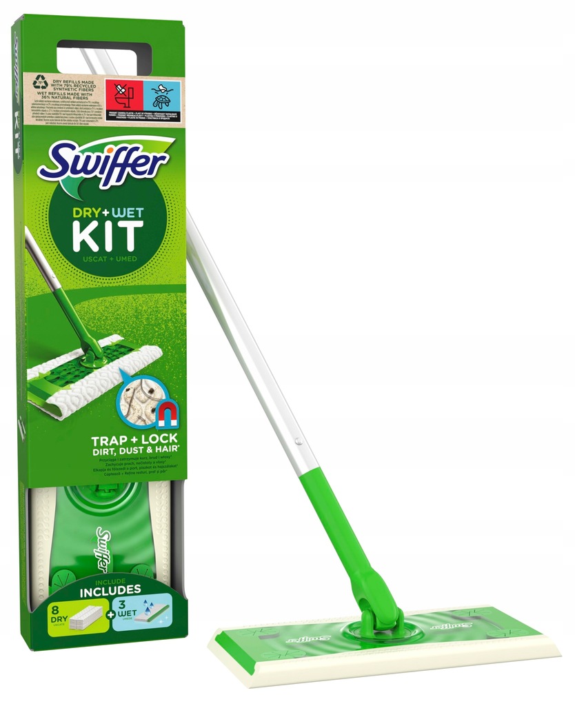 SWIFFER Mop płaski Kit Mop 12161554494 oficjalne archiwum Allegro