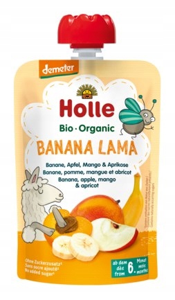 MUS W TUBCE BANANOWA LAMA (BANAN - JABŁKO - MANGO - MORELA) BEZ DODATKU CUK