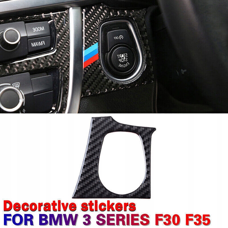 dla BMW F30 F34 bon Fibre Engine Start Stop Przełącznik Przycisk Tapicerka