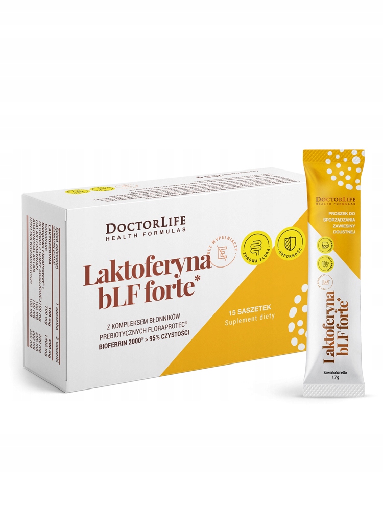 DOCTOR LIFE Laktoferyna bLF Forte 100mg 15 sasze.