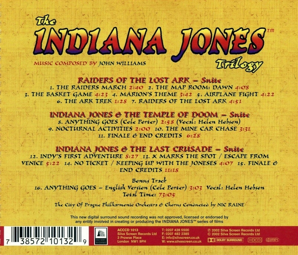 Купить Компакт-диск трилогии Индианы Джонса OST Джон Уильямс: отзывы, фото, характеристики в интерне-магазине Aredi.ru