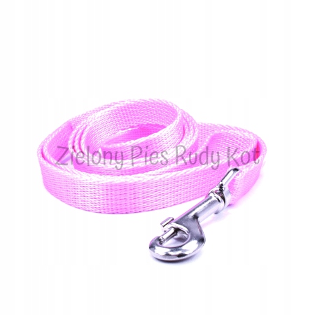 Smycz taśma jasny róż 16mm/120cm