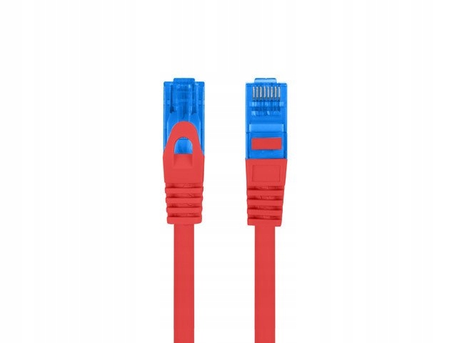 Patchcord S/FTP 6a Lanberg RJ45 / RJ45 10 m czerwony