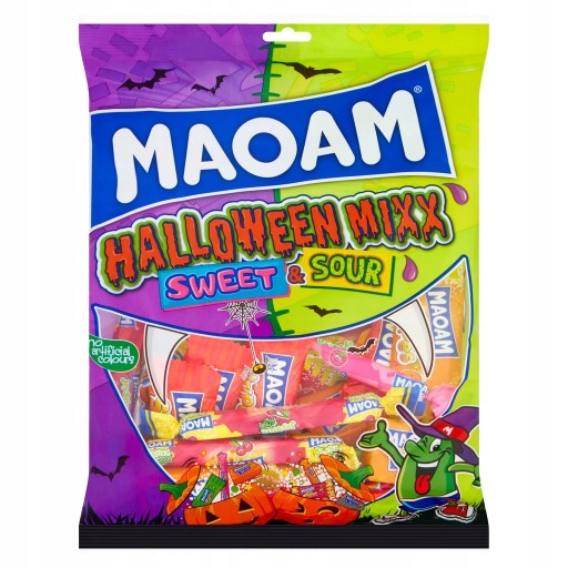 Żelki Halloween Zestaw Słodyczy na Halloween Haribo Maoam SWEET&SOUR 350g