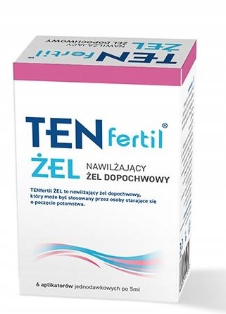 Tenfertil żel dopochwowy nawilżający 6 apl. po 5ml KRÓTKA DATA 30.04.2025R.