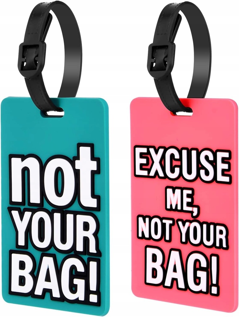 ETYKIETY BAGAŻOWE ZAWIESZKI DO WALIZEK IDENTYFIKATORY WALIZKOWE NOT YOUR x2