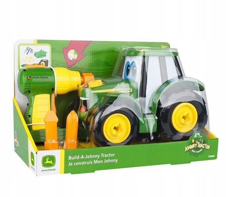 JOHN DEERE ZBUDUJ TRAKTOR JOHNNY TOMY, TOMY