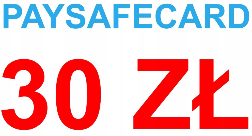 PaySafeCard 30 PLN PSC KOD PIN 30 ZŁ KARTA