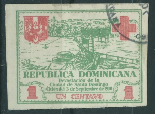 Dominicana 1 cts. - 1930 r. Czerwony Krzyż