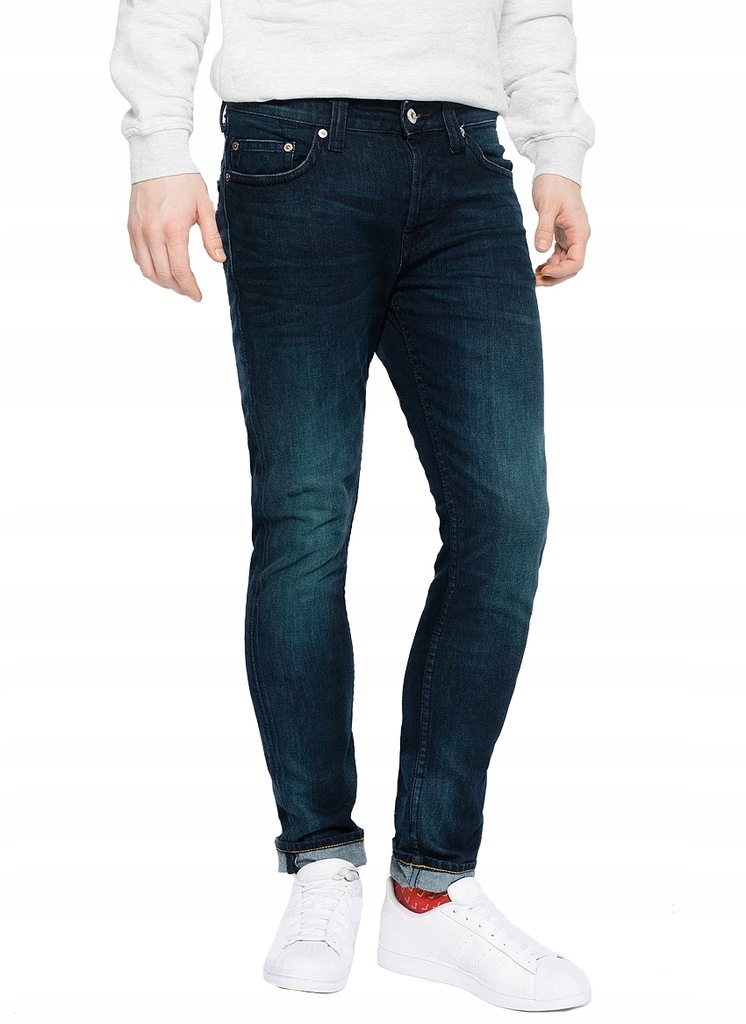 Only Sons GRANATOWE Jeansy Slim Fit 30/30