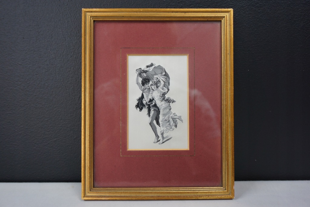 Żakard obraz na jedwabiu P.A Cot XIX wiek nr2