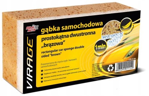 Gabka samochodowa prostokatna dwustronna braz 89K