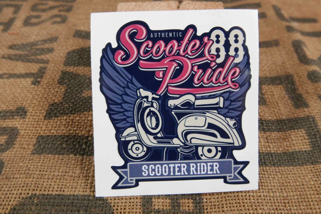Skuter Vespa Naklejka Scooter Rider