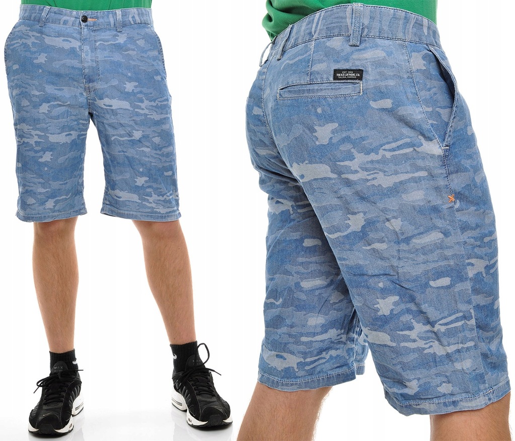 LEE spodenki BLUE moro regular CHINO SHORTS _ W31