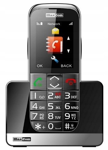 Telefon prosty w użytkowaniu MAXCOM MM720BB czarny