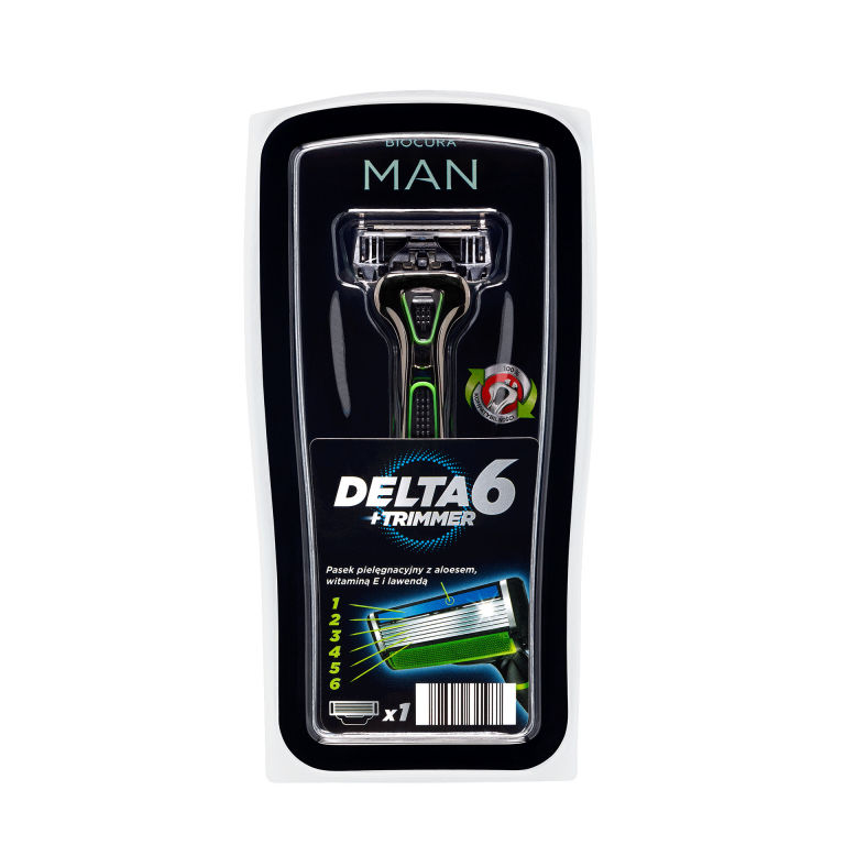 MASZYNKA DO GOLENIA BIOCURA MAN DELTA 6 + TRIMMER