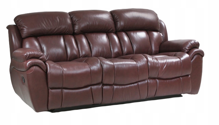 Sofa skórzana z funkcją relax Boston burgund