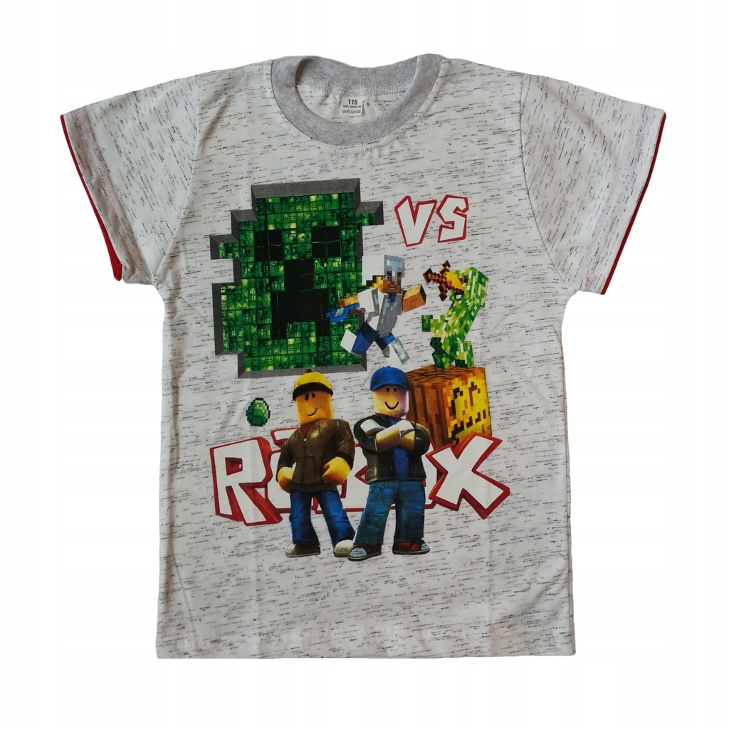 KOSZULKA BLUZKA ROBLOX LEGO BAWEŁNA PL 116 cm