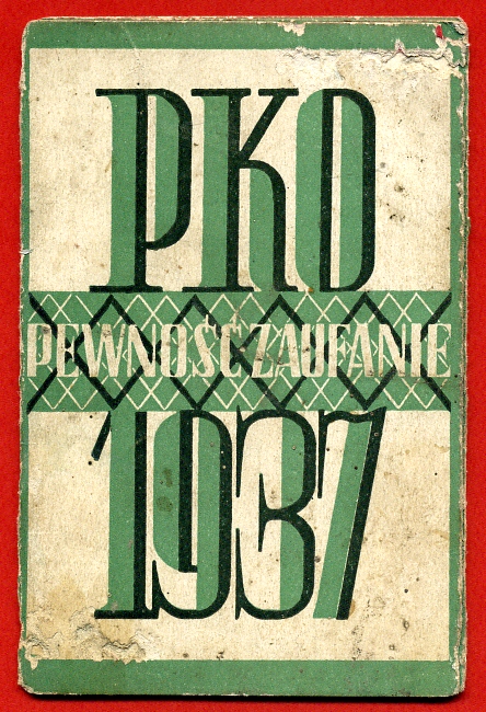Stary kalendarz PKO 1937 książeczka Kresy Łozówka