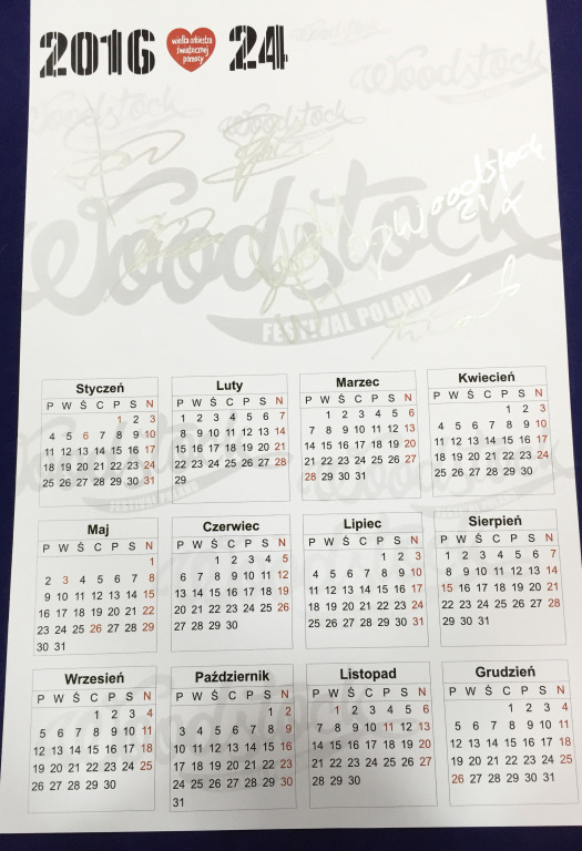 Within Temptation- kalendarz 2016 z autografami
