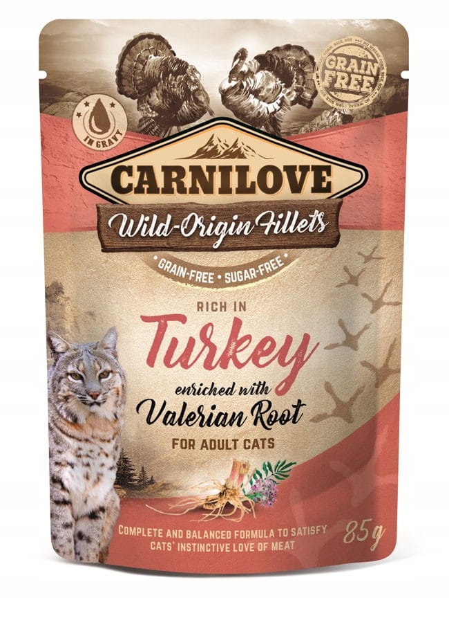 CARNILOVE Cat Pouch Turkey Valerian 12x85g