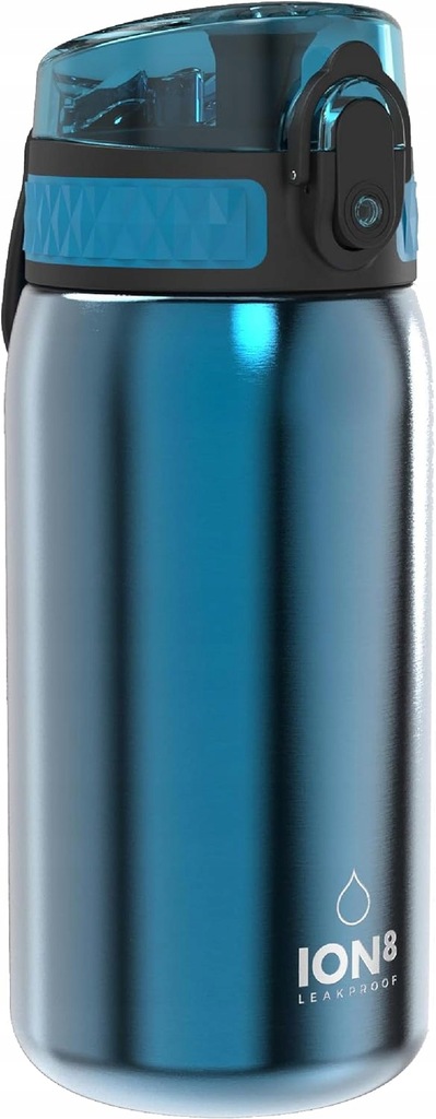 Ion8 Szczelna butelka na wodę dla dzieci stal nierdzewna 400 ml niebieska