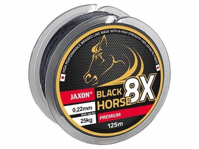 Plecionka Jaxon Black Horse 8X Premium 0.18mm 125m